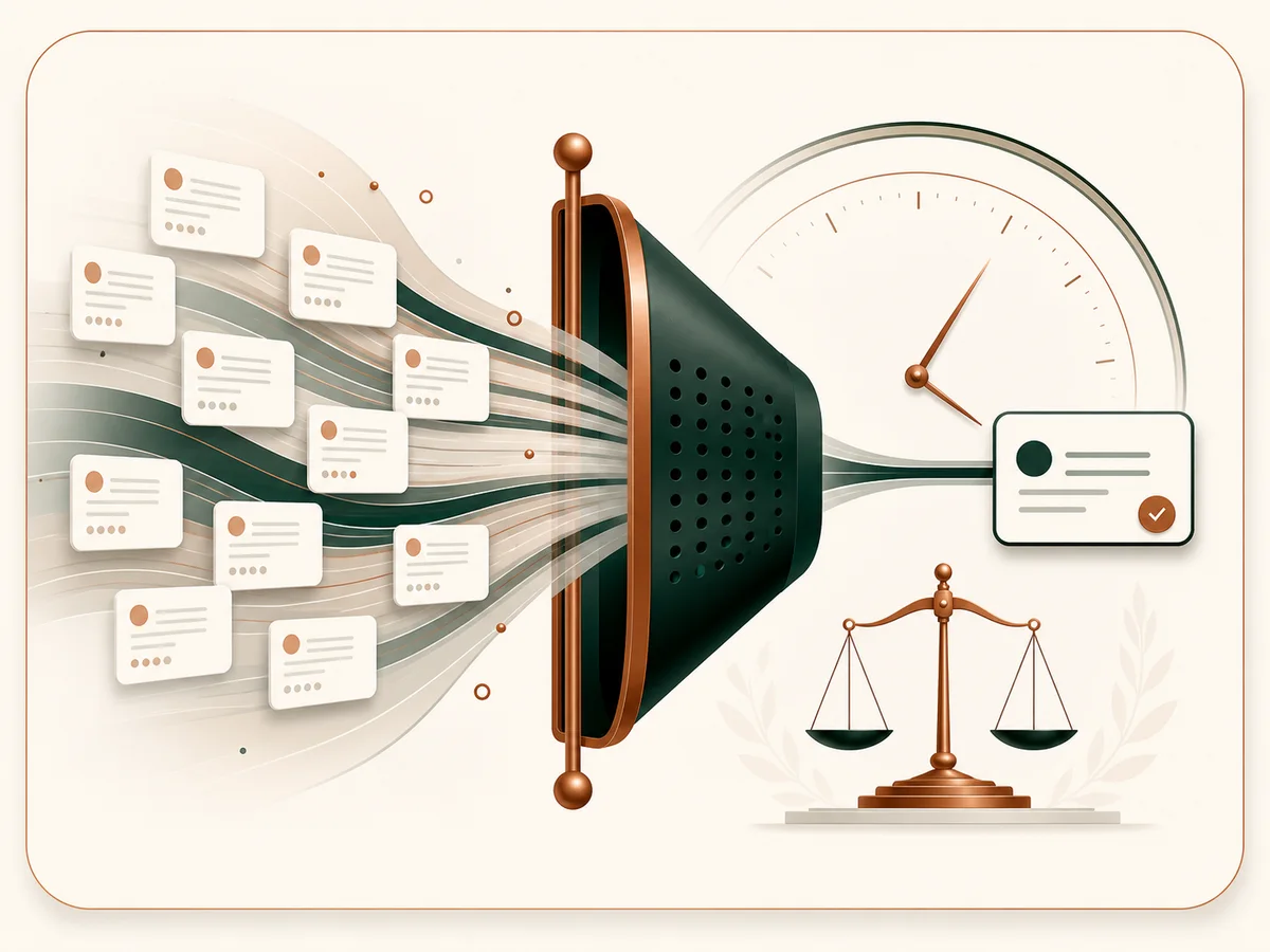 Contatos passam por um filtro jurídico e apenas o caso qualificado segue para atendimento